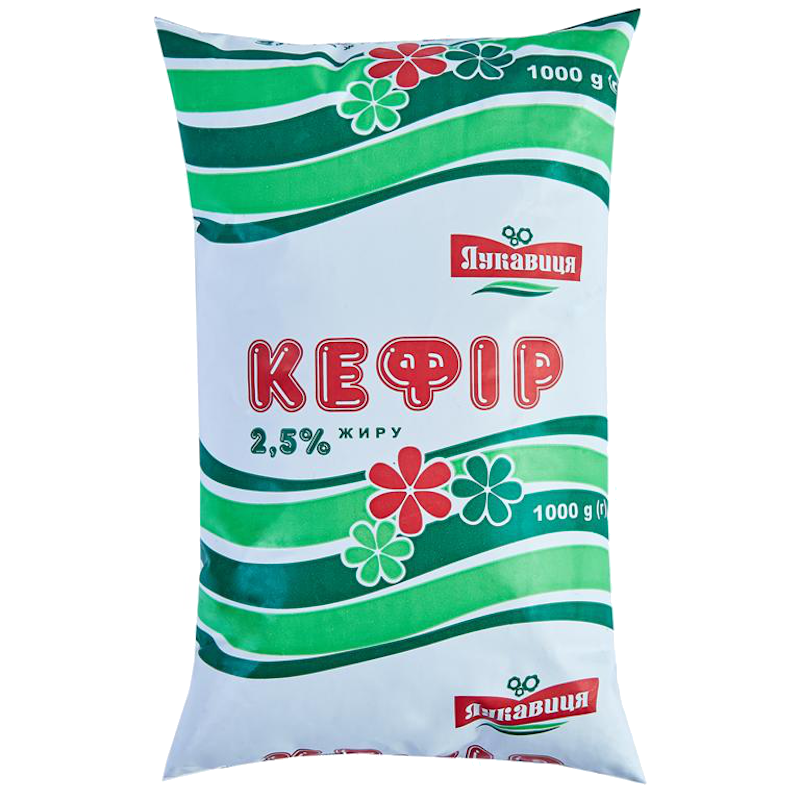 Кефір ЛУКАВИЦЯ 2,5%, 1000г, плівка поліетиленова